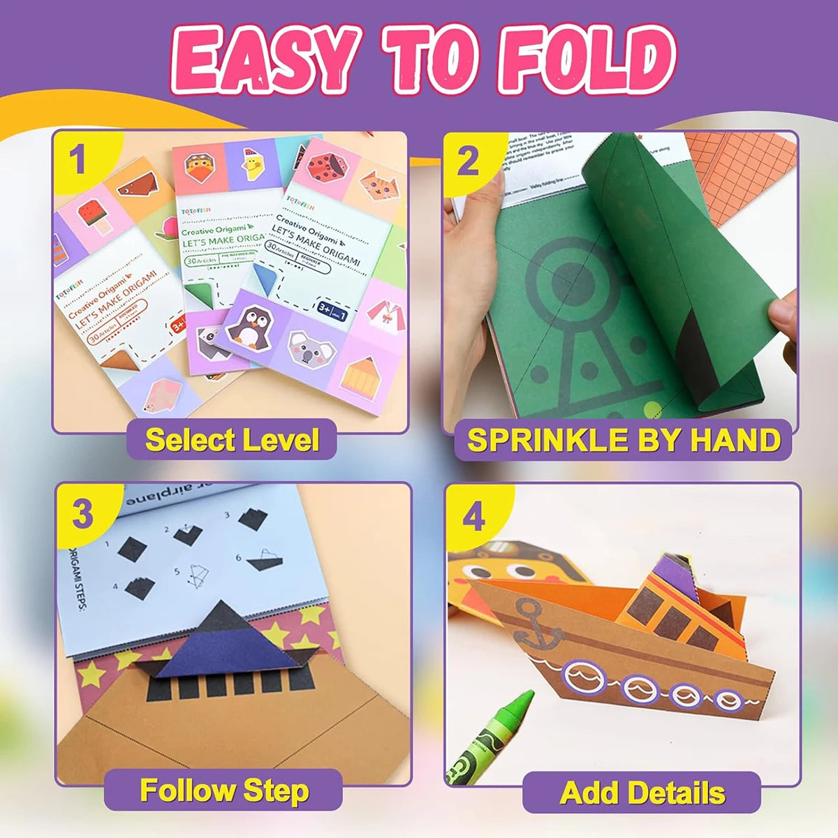 Origami Kit with 30/96 Sheets and Guiding Book