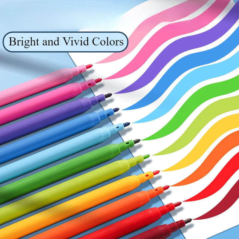 Washable Markers Set for Kids – 12/24/36/48 Colors