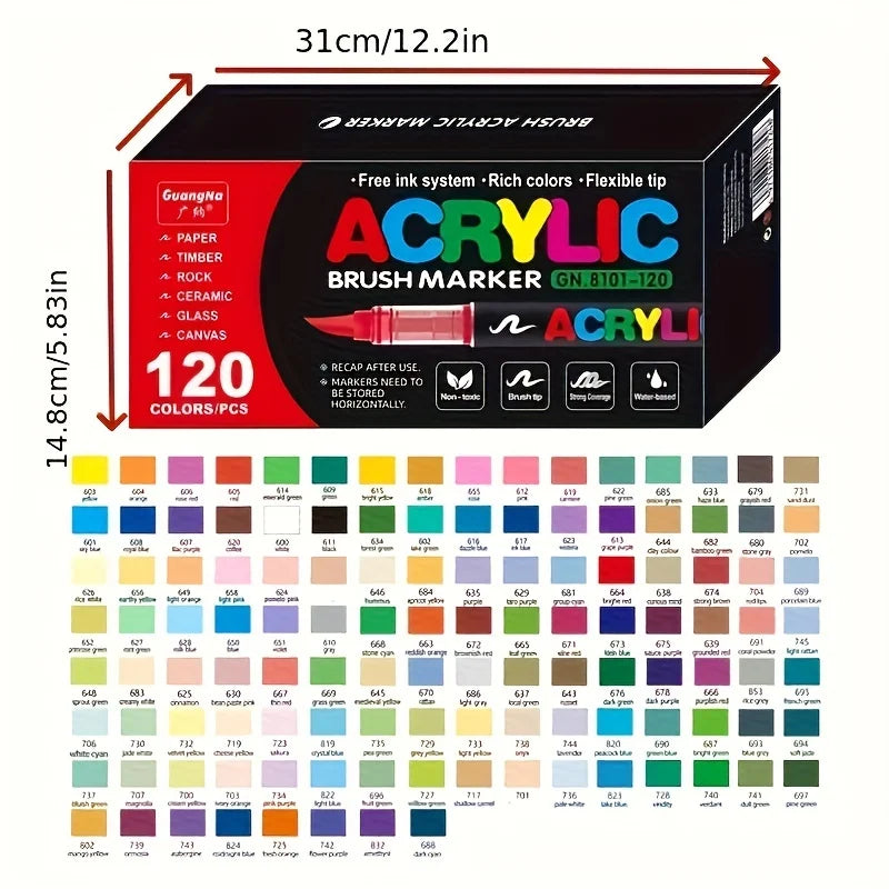 Soft Tip Acrylic Markers Set – Multiple Color Options