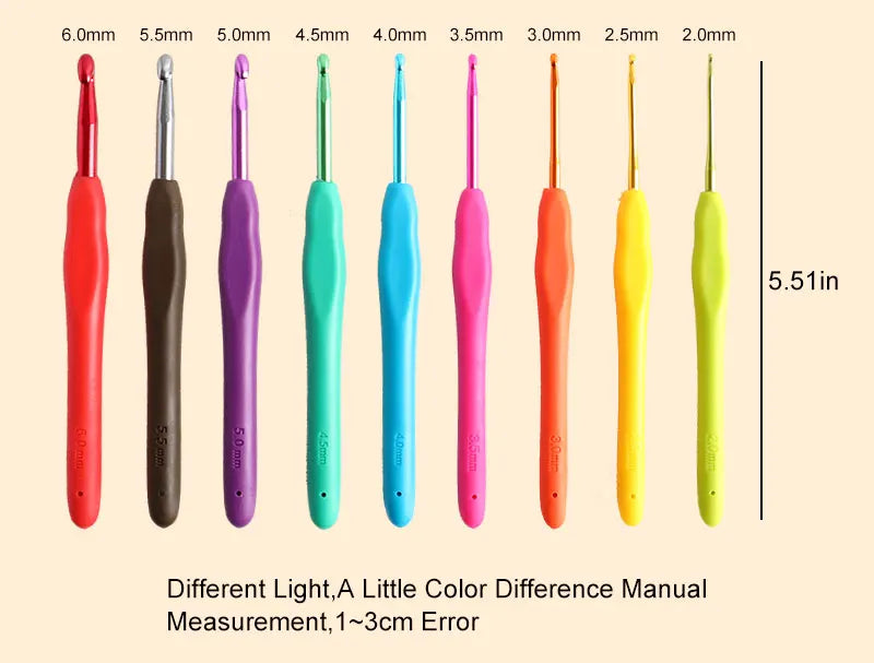 59-Piece Beginner Crochet Hook Kit with Storage Bag