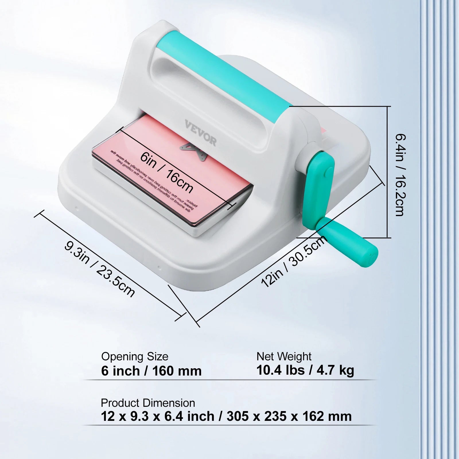 VEVOR Manual Die Cutting & Embossing Machine – 6"/9"