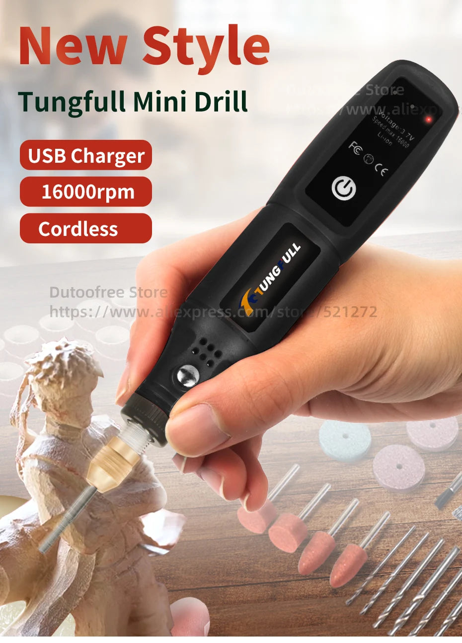USB Rechargeable Mini Wireless Engraving Drill