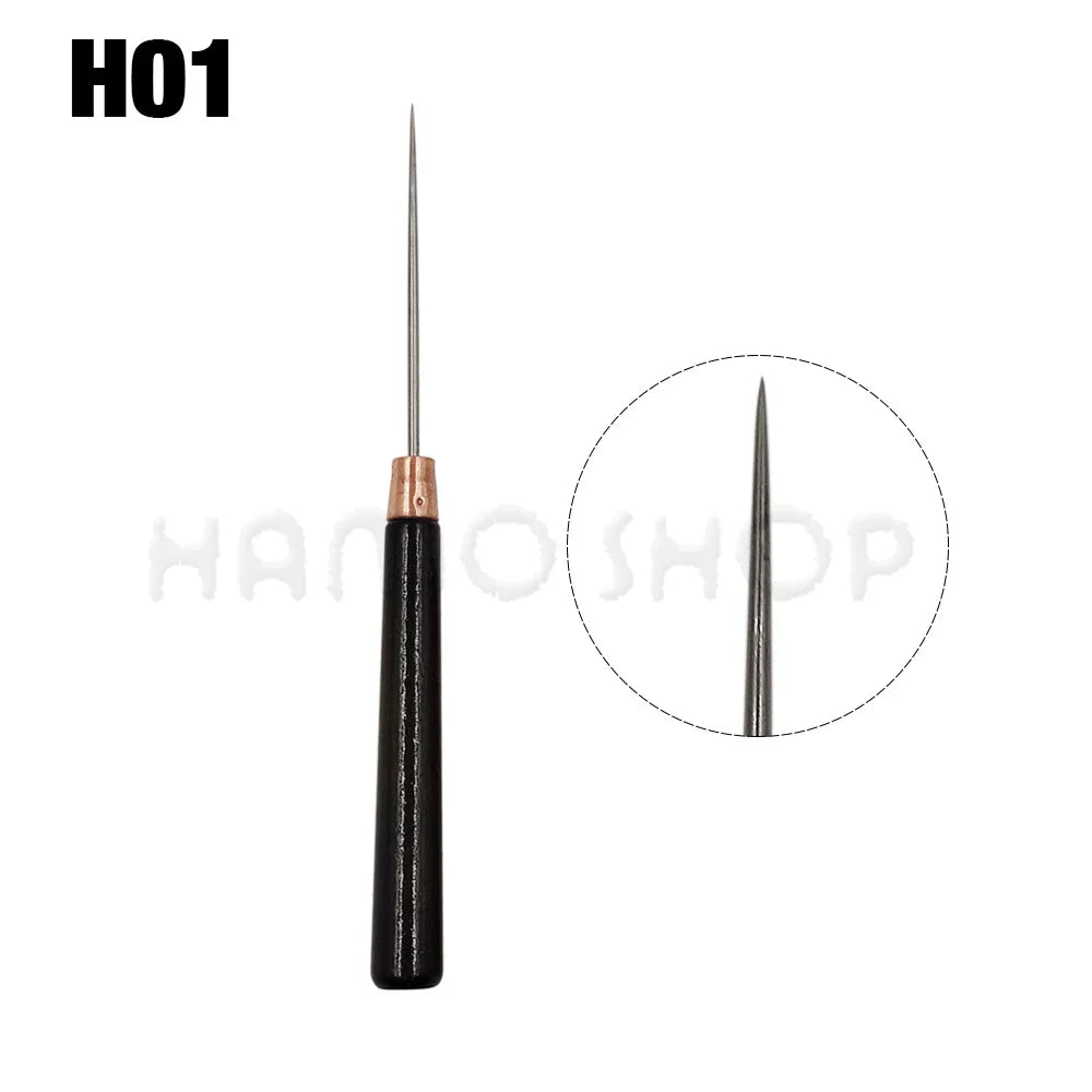 Wooden Handle Awl Sewing Stitching Tool