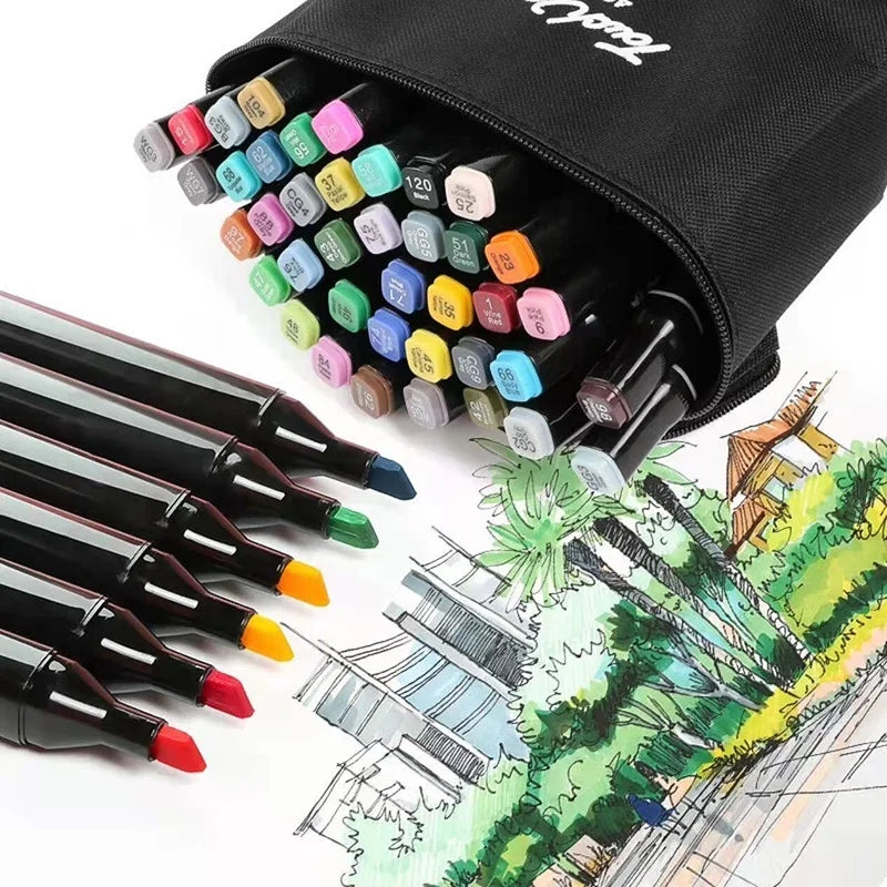 24-262 Color Alcohol Double-Ended Oily Marker Painting Art Set