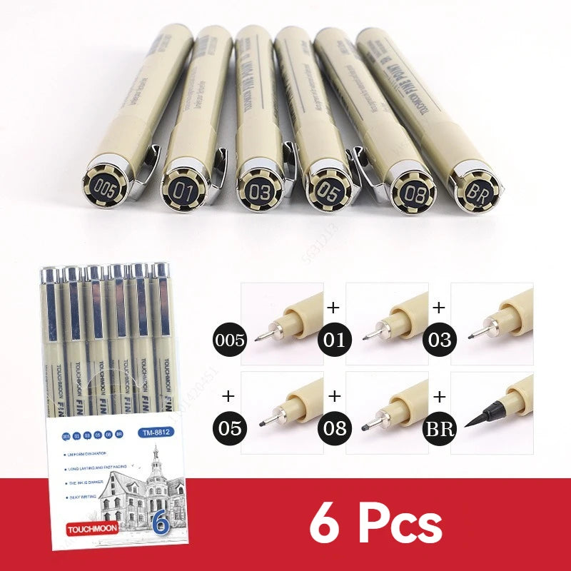 Pigment Liner Micron Pen & Needle Pen Set