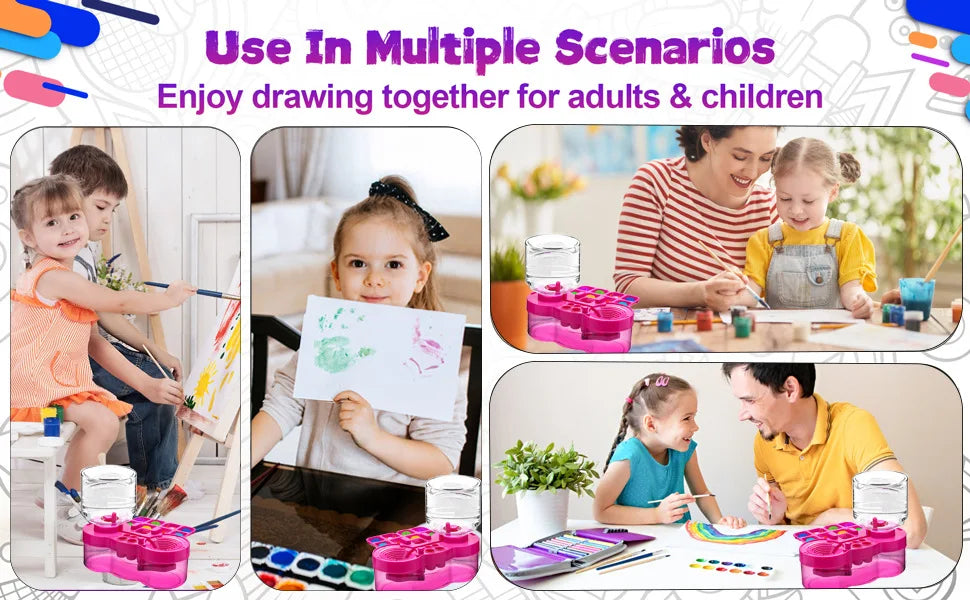 Automatic Paint Brush Cleaner with Drain Button