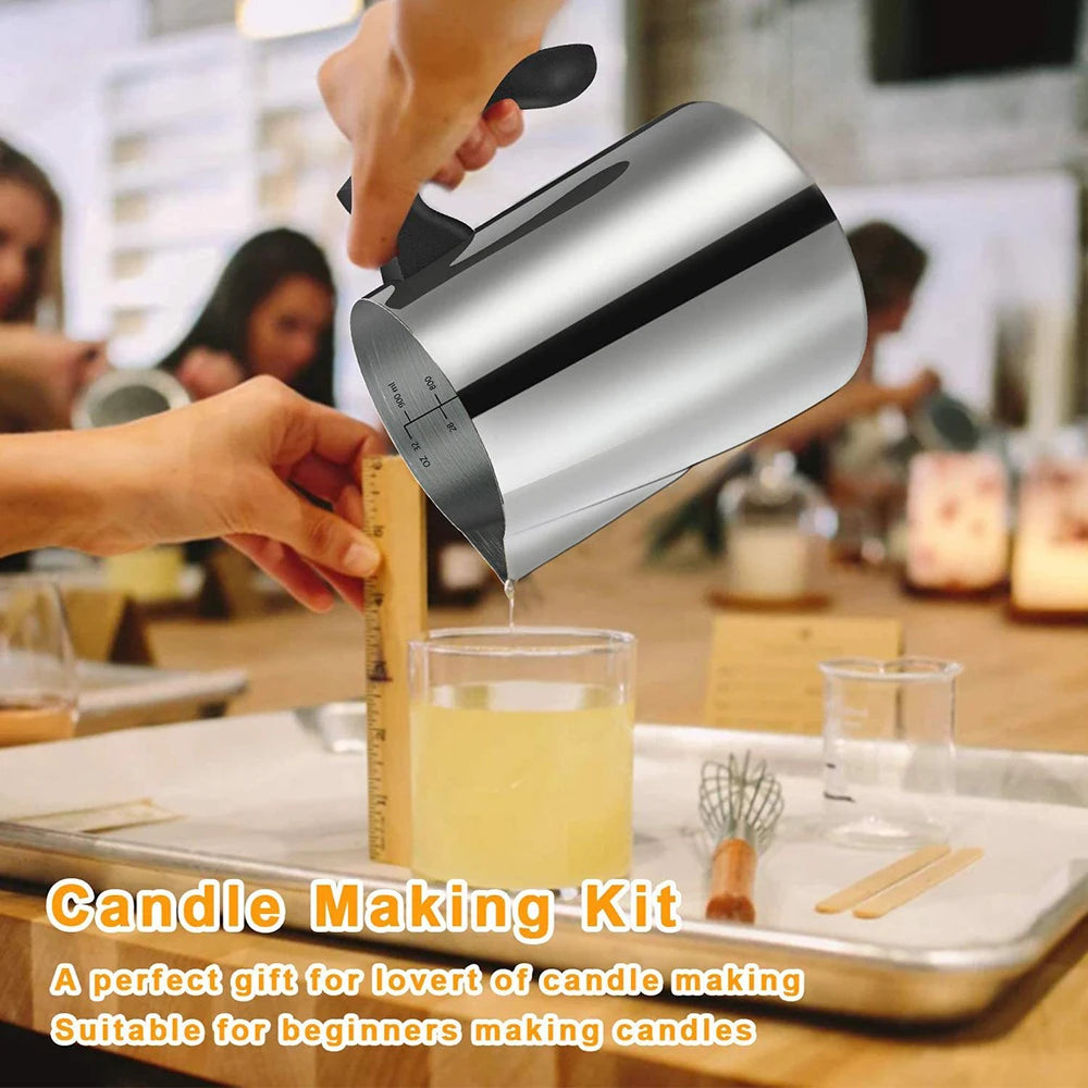 Candle Making Kit with Pouring Pot and Wax Melting Hot Plate