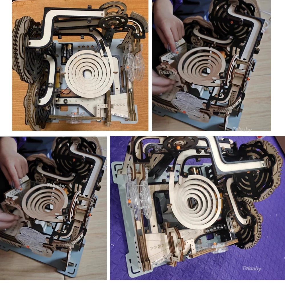 3D Wooden Marble Run Puzzle Kit